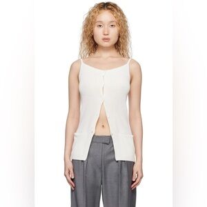 Aya Muse White Odoa Tank Top Sz-M